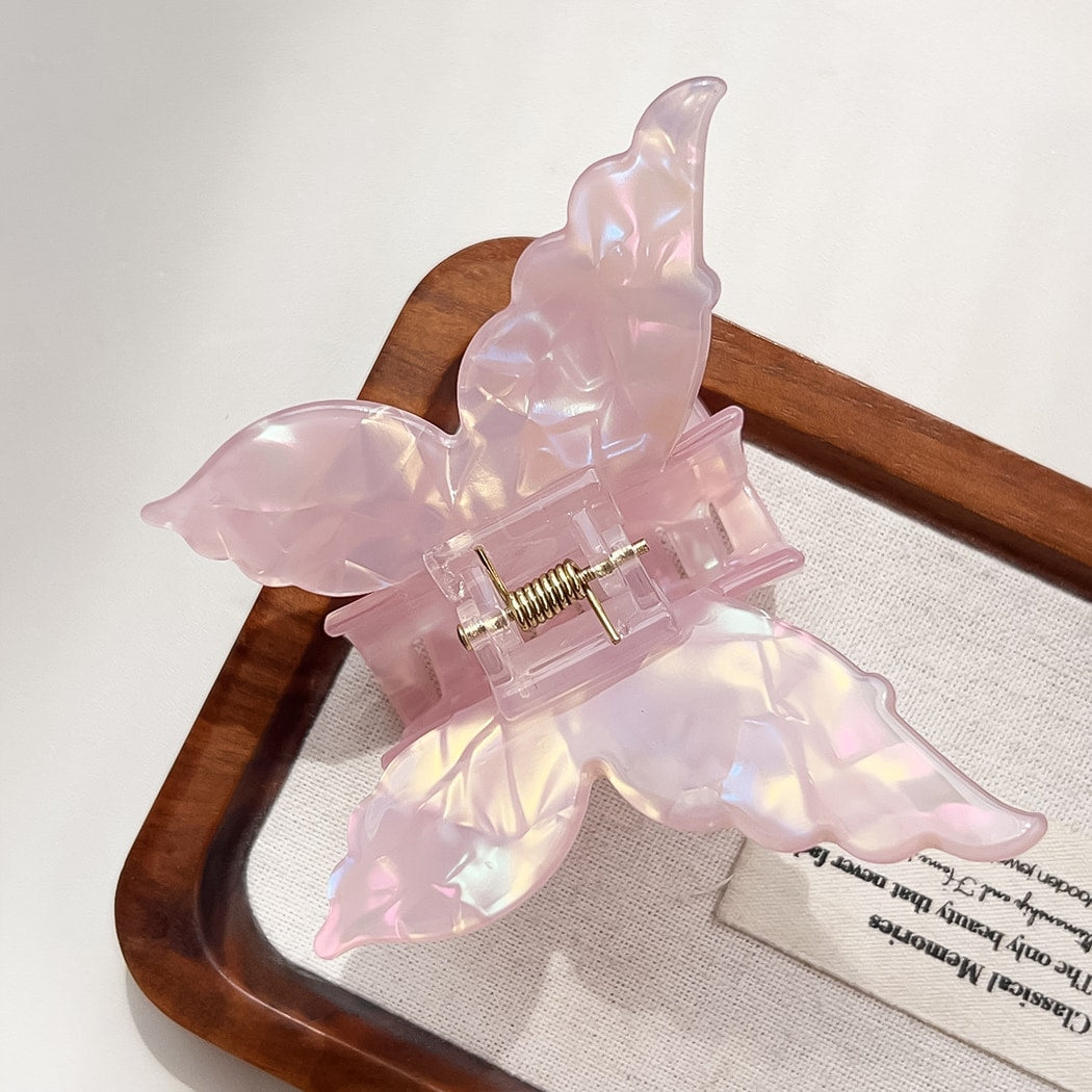 Beau - Glossy Butterfly Shape Pastel Claw Clip
