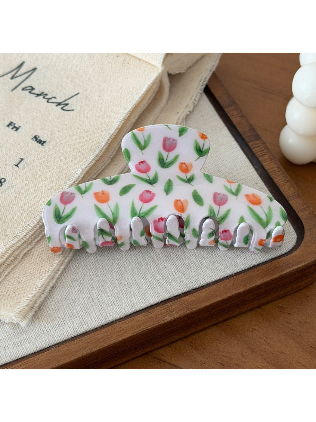 Beau - Printed Acrylic Floral Claw Clip