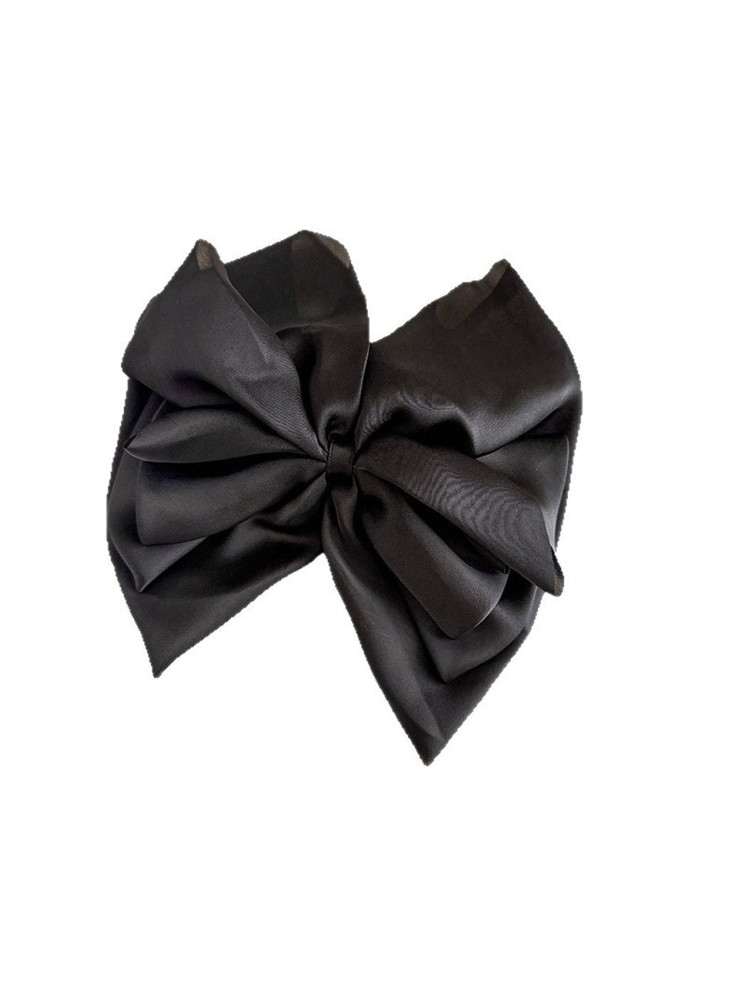 Beau - Layered Bow Polyester Claw Clip