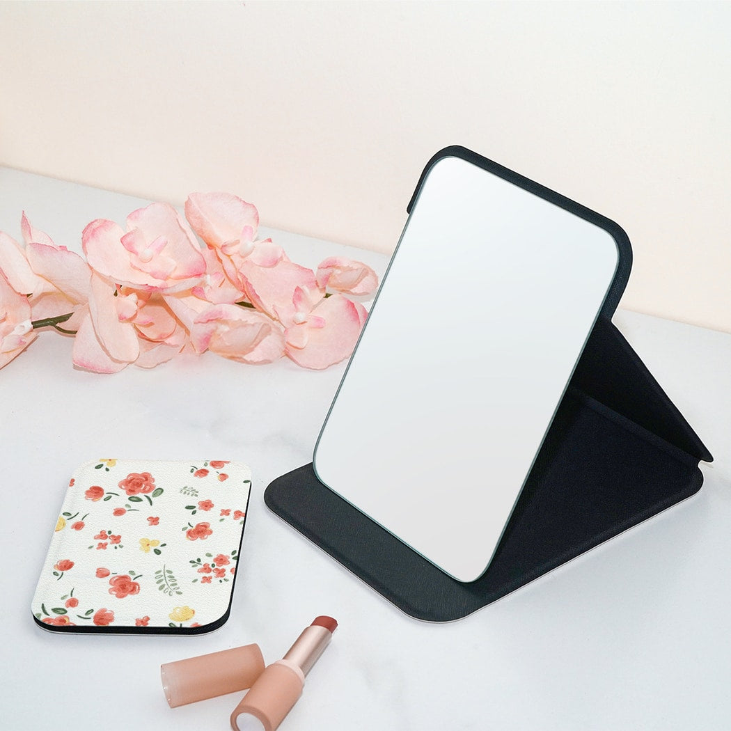 Mirroray - Floral Print Desktop Folding Vanity Mirror