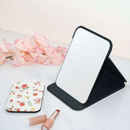 Mirroray - Floral Print Desktop Folding Vanity Mirror