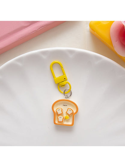 Keypus - Cute Breakfast Plate Pendant Keychain