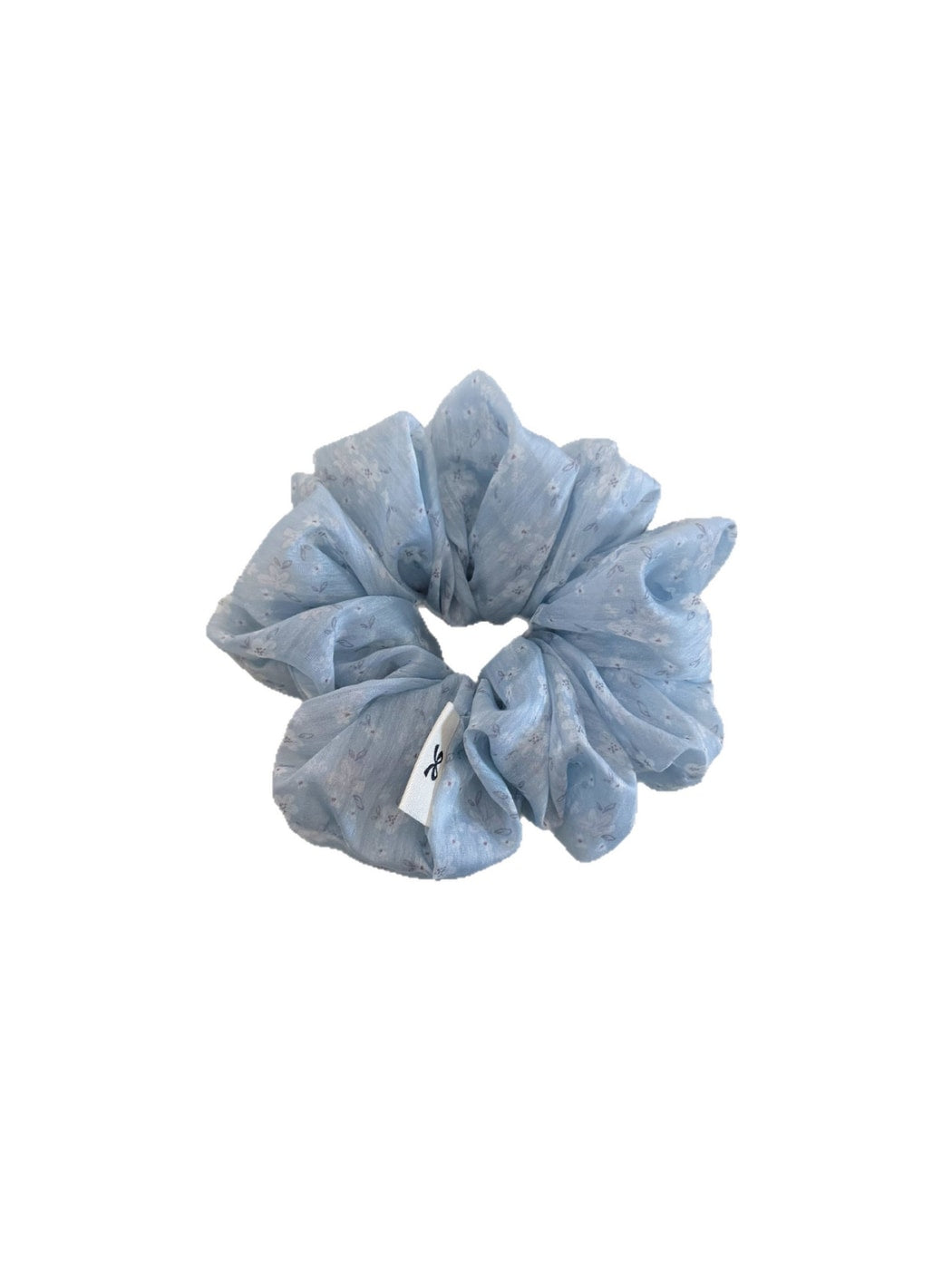 Gifty - Floral Print Polyester Ruffled Scrunchie