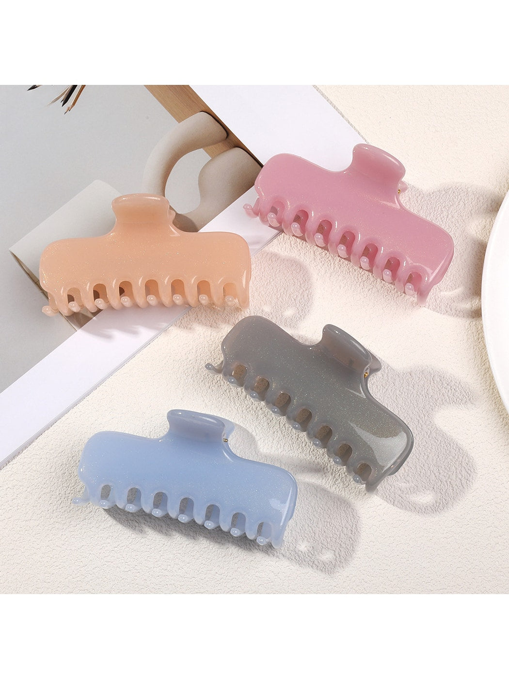 Beau - Flat Geometric PC Claw Hair Clip Hair Clip
