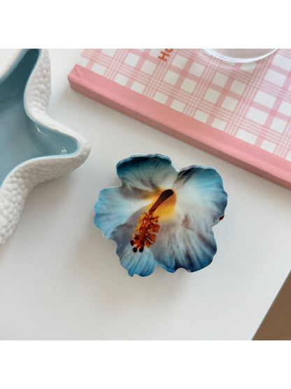 Beau - Elegant Colorful Hibiscus Shaped Claw Clip