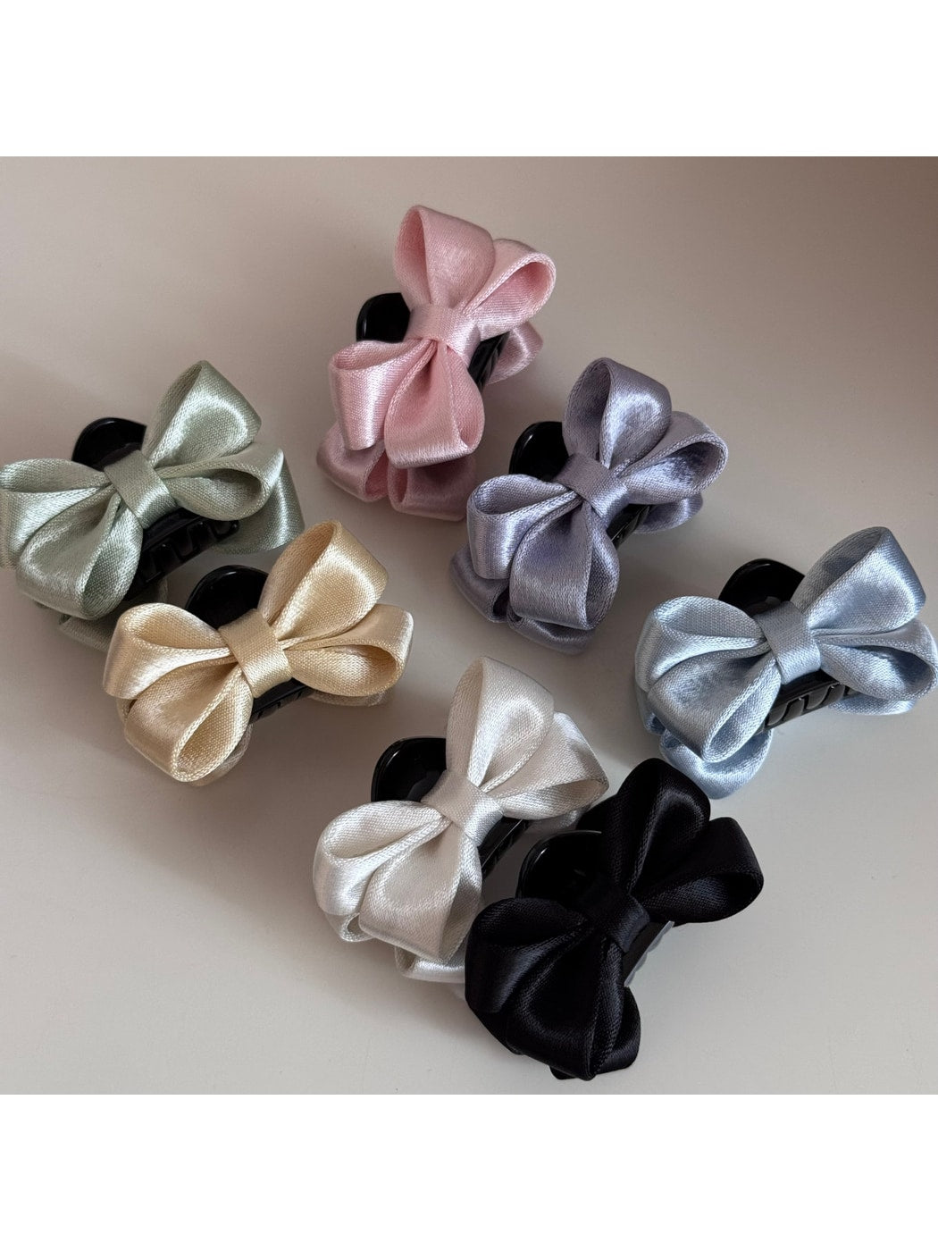 Beau - Sweet Polyester Bow Design Hair Claw Clip