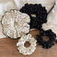 Gifty - Pleated Polka Dot High Stretch Scrunchie