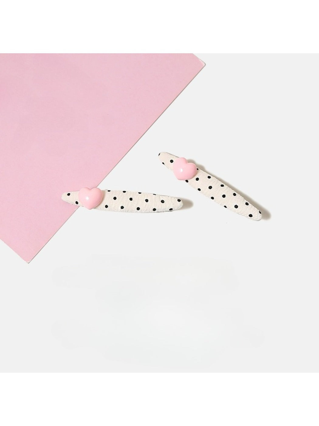Beau - Valentines Day Polka Dot Heart Hair Clip