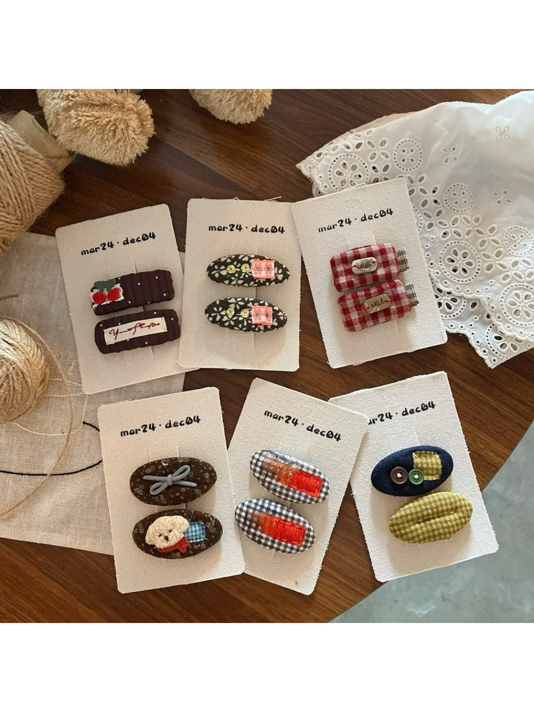 Beau - Geometric Plaid Hair Clip