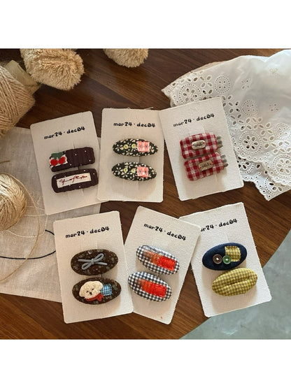 Beau - Geometric Plaid Hair Clip