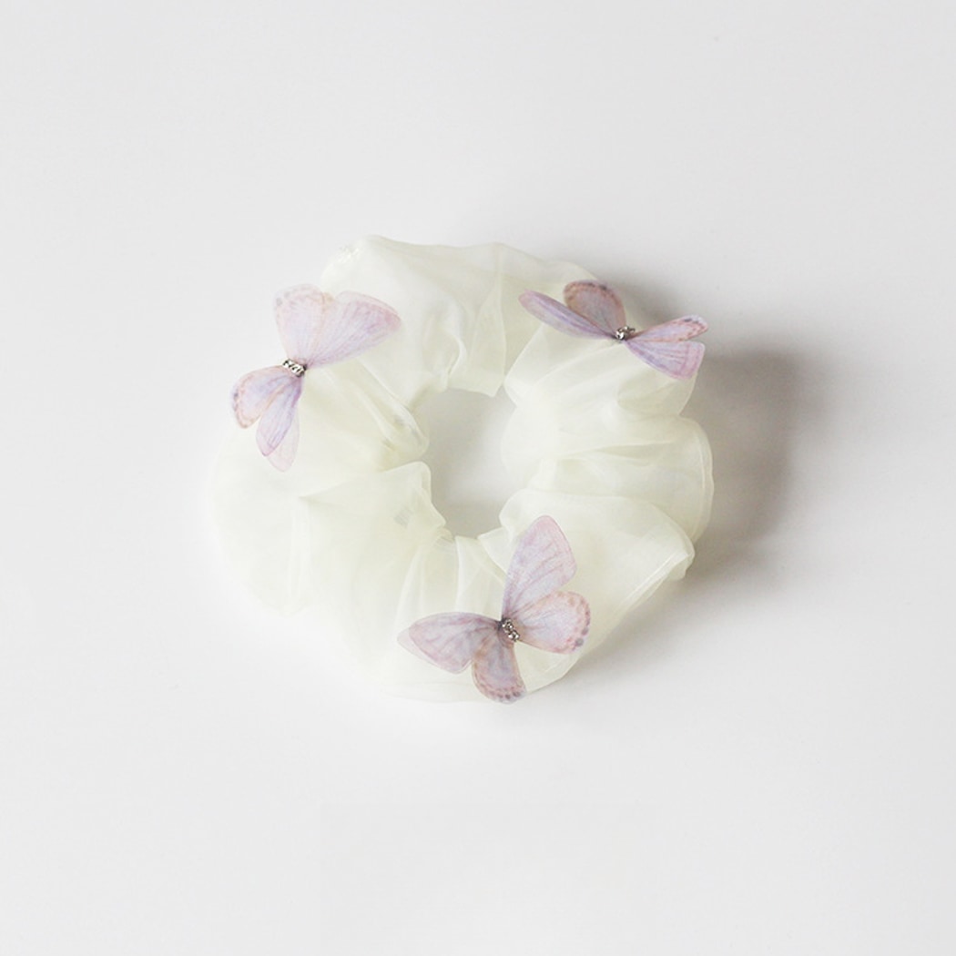 Gifty - Butterfly Mesh Look Polyester Hair Scrunchie