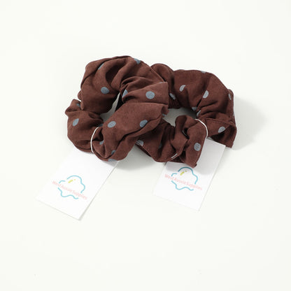 Gifty - Elegant Blue Polka Dot Hair Scrunchie