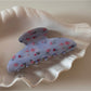 Beau - Blue Rose Print Hair Claw Clip