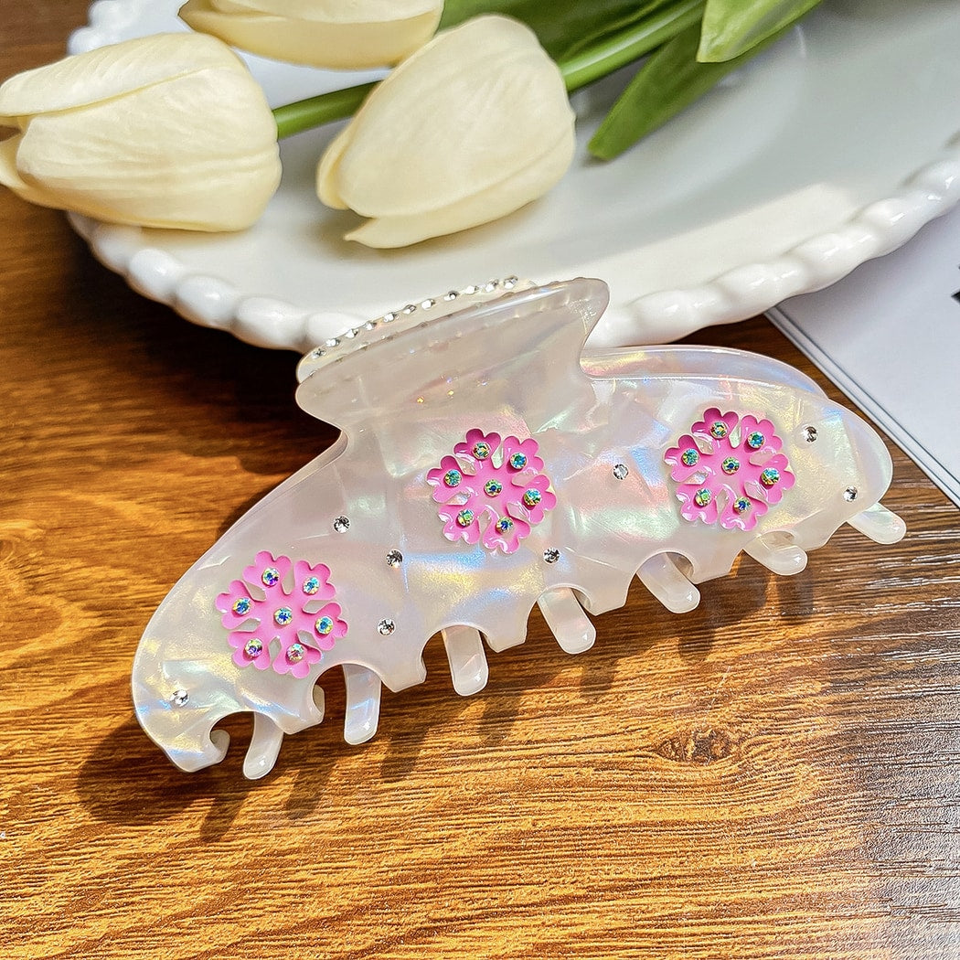 Beau - Christmas Snowflake Accent Claw Clip