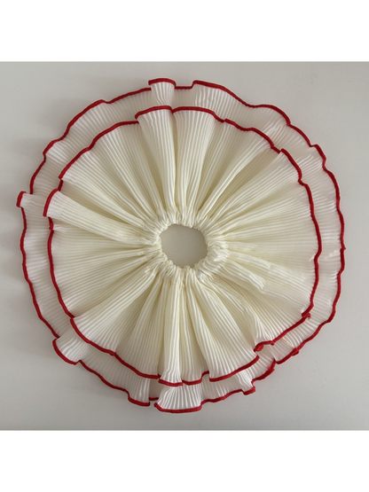 Gifty - Double Layer Ruched Polyester Scrunchie