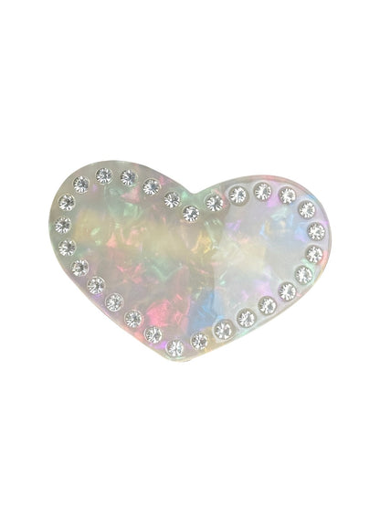 Gifty-Heart Acetate Hair Clip Ponytail Holder Edge Clip