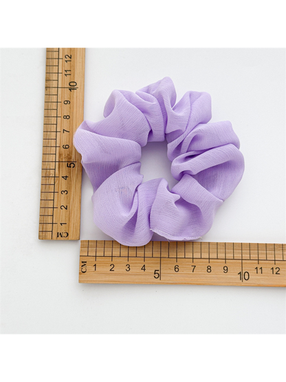 Gifty - Solid Color Chiffon Look Hair Scrunchie