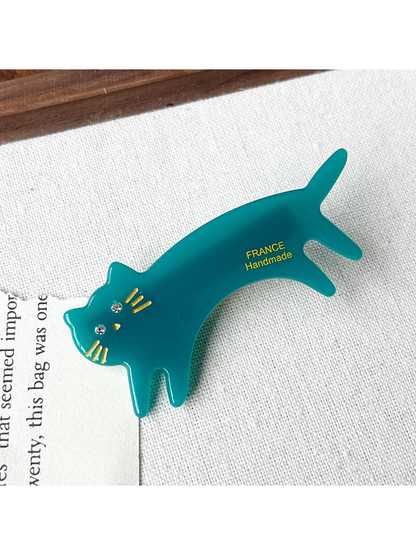 Beau - Modern Minimal Cat Acetate Duckbill Hair Clip