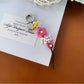 Keypus - Vintage Style Pony Flower Bag Charm Keychain