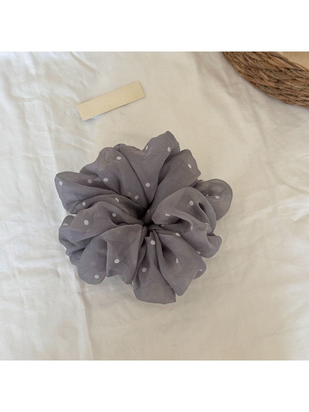 Gifty - Polyester Polka Dot Mesh Hair Tie Scrunchie