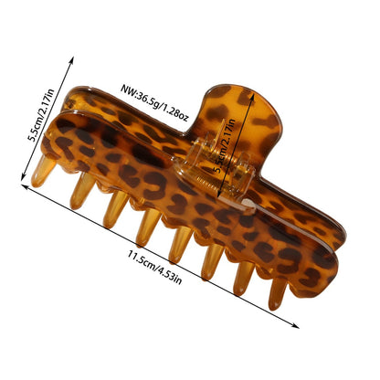 Beau - Retro Gloss Finish Rectangular Claw Hair Clip