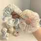 Gifty - Muted Floral Print Double Layer Scrunchie