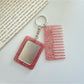 Keypus - Rectangular Glitter Comb Keychain