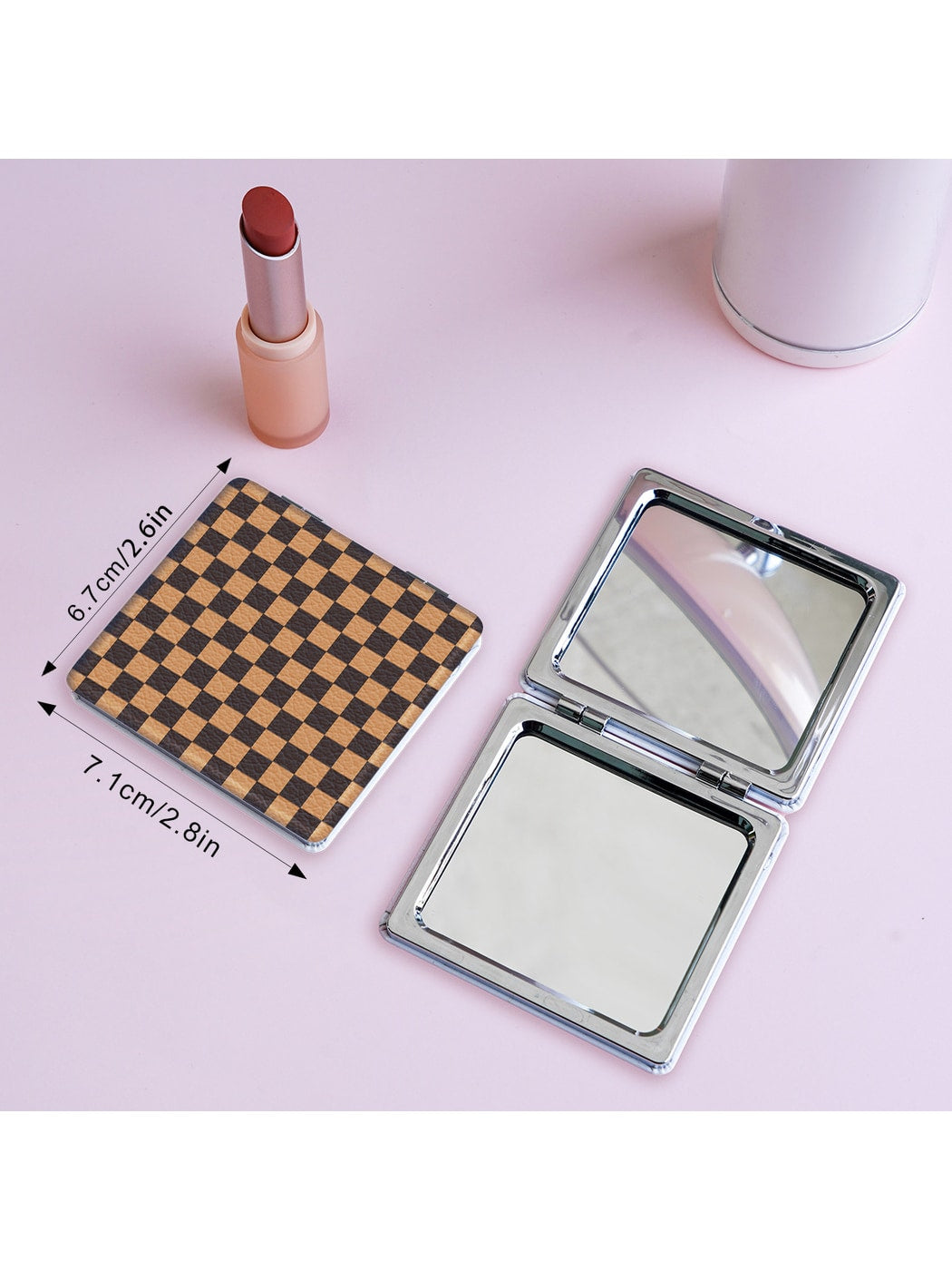 Mirroray - Square Checkered Compact Folding Mirror