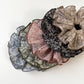 Gifty - Rose Print Layered Ruffle Fabric Hair Scrunchie
