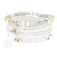 Lovra stackable bracelet with round and faceted beads in assorted colors