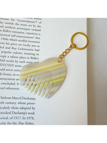 Keypus - Cute Heart Comb Keychain