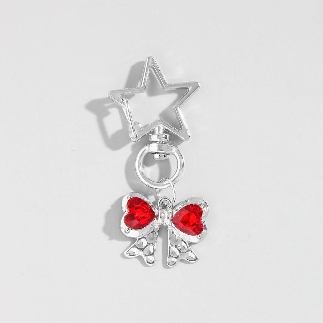 Keypus - Hollow Star Bow Pendant Keychain