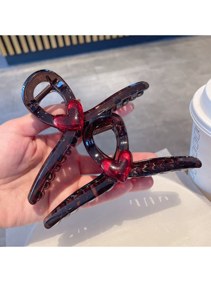 Beau - Vintage Crisscross Heart Hair Claw