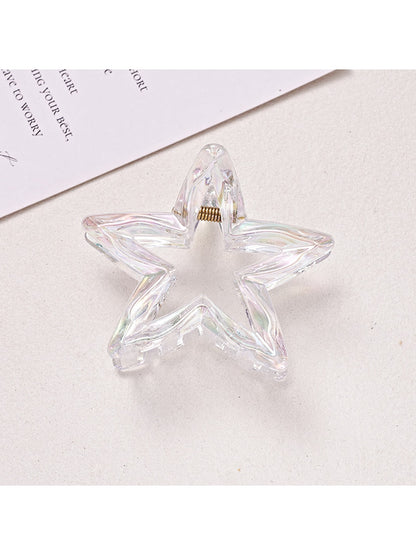 Beau - Transparent Star Shape Plastic Claw Hair Clip