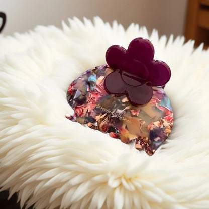 Beau - Acetate Floral Hair Claw Clip (Small Size)