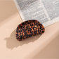 Beau - Retro Leopard Print Square Claw Clip