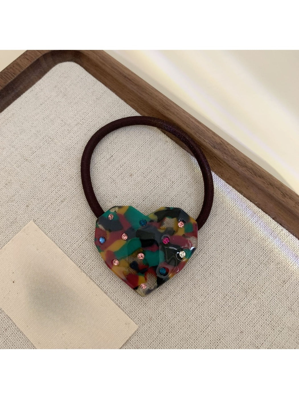 Gifty - Heart Acetate Elastic Hair Tie