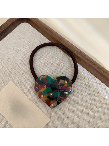 Gifty - Heart Acetate Elastic Hair Tie