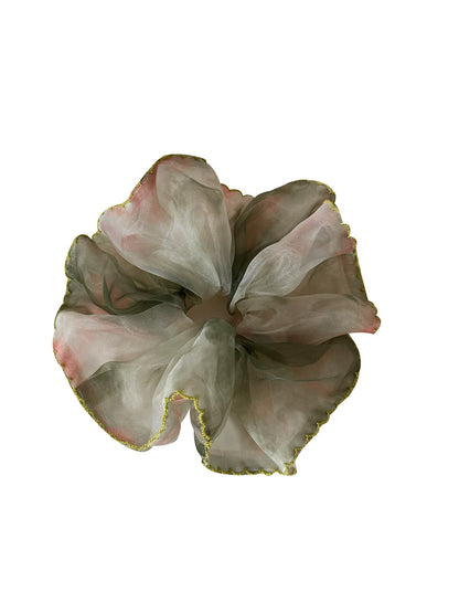 Gifty - Sheer Floral Mesh High Elastic Hair Tie Scrunchie