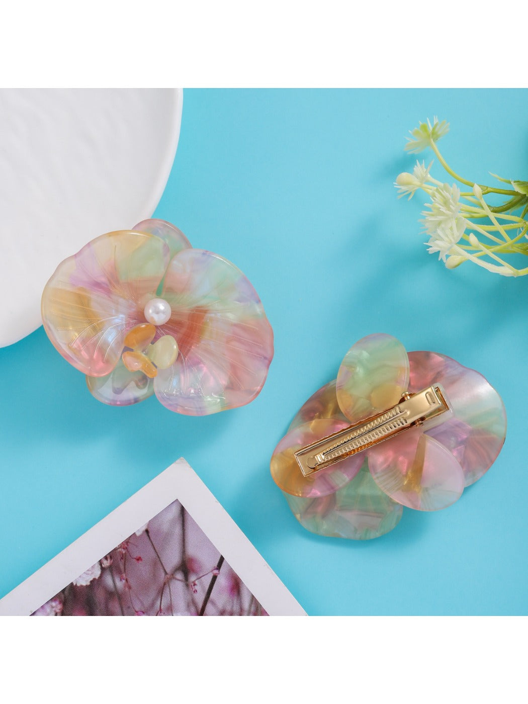 Beau - Elegant Orchid Inspired Hair Clip