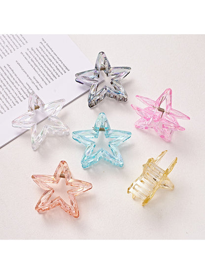 Beau - Transparent Star Shape Plastic Claw Hair Clip