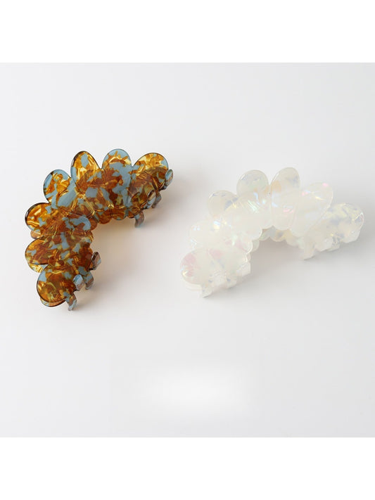 Beau - Flower Shape PVC Painted Finish Claw Clip