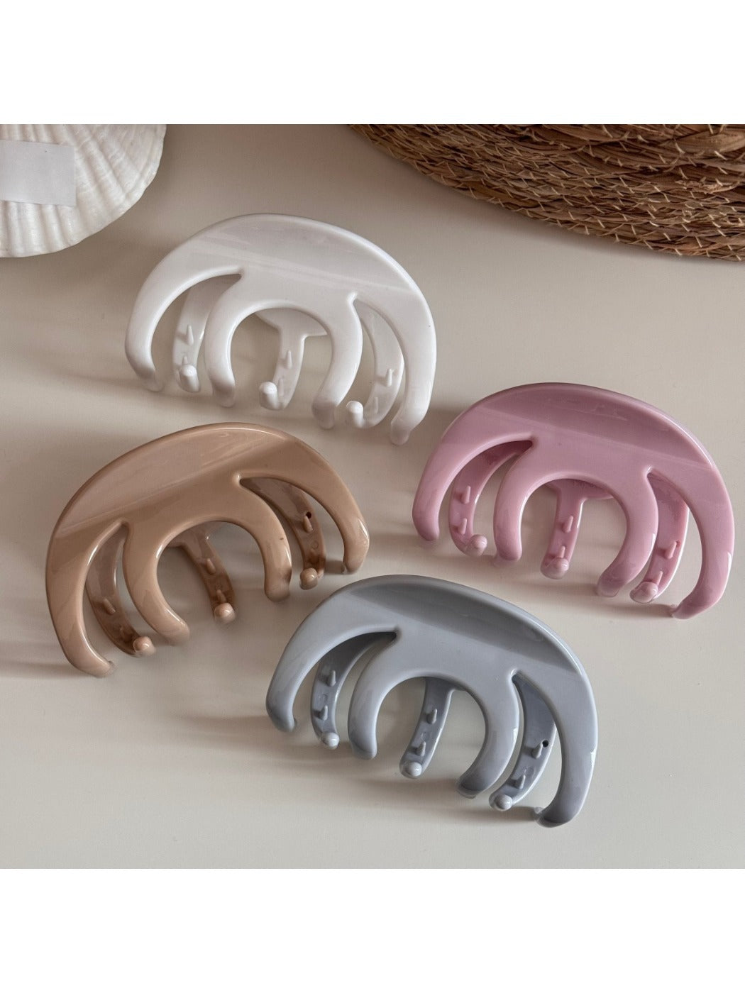 Side angle of Beau smooth surface hair clip showing sleek design