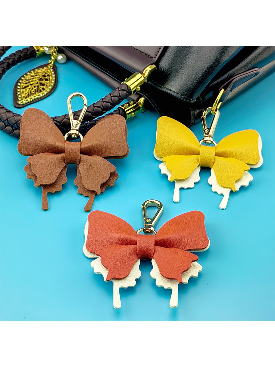 Keypus - Cartoon Butterfly Bag Charm Alloy Keychain