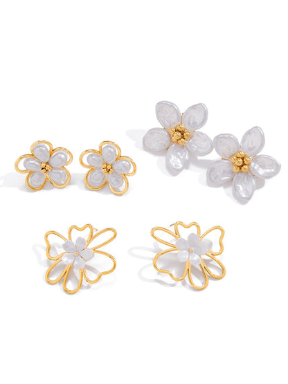 Earedge - Minimalist Openwork Floral Earrings