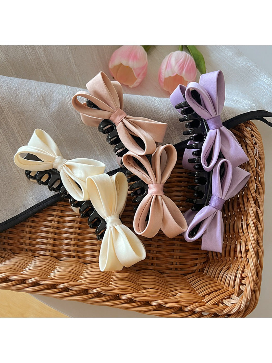 Beau - Stylish Satin Bow Hair Clip