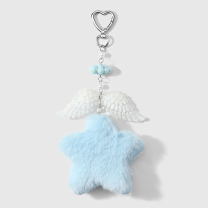 Keypus - Cartoon Plush Wing Star Keychain