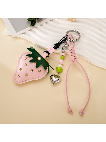 Keypus - Strawberry Pendant Cord Strap Keychain