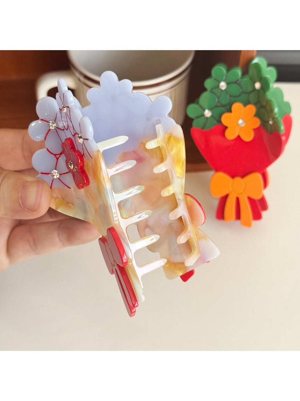 Beau - Acetic Acid Bouquet-shaped Hairpin