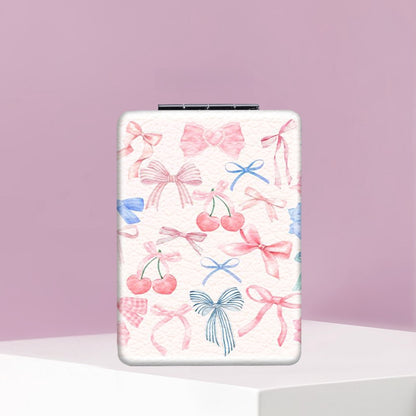 Mirroray - Portable Bow Print Folding Makeup Mirror